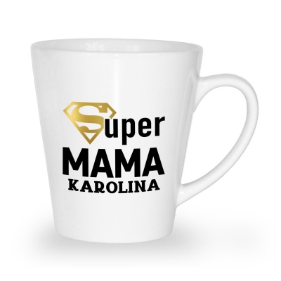 Kubek latte na dzień matki Super mama 2 + imię